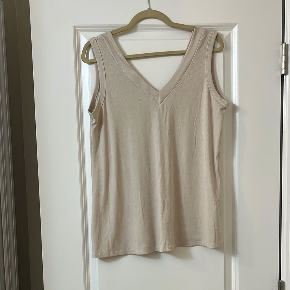 Tan Sleeveless Tank Top